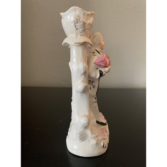 Vintage Victorian Man Candle Holder Ceramic Wales Figurine - Picture 5 of 8